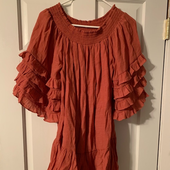 Shoulder Ruffle Dress - Picture 2 of 3